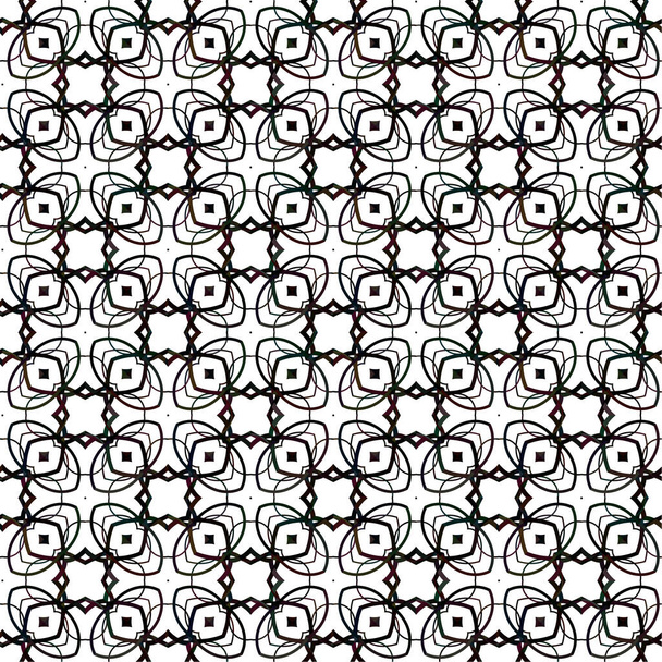 Abstract geometric ornamental seamless pattern. Design background, vector illustration - Vector, Image