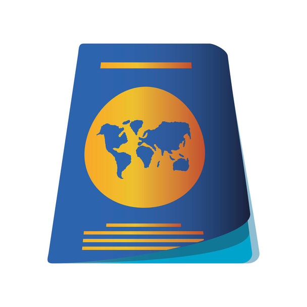 passaporto documento di identità per l'icona di viaggio immagine sfondo bianco - Vettoriali, immagini