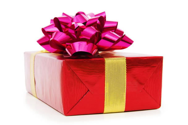 Gift box isolated on the white background - 写真・画像