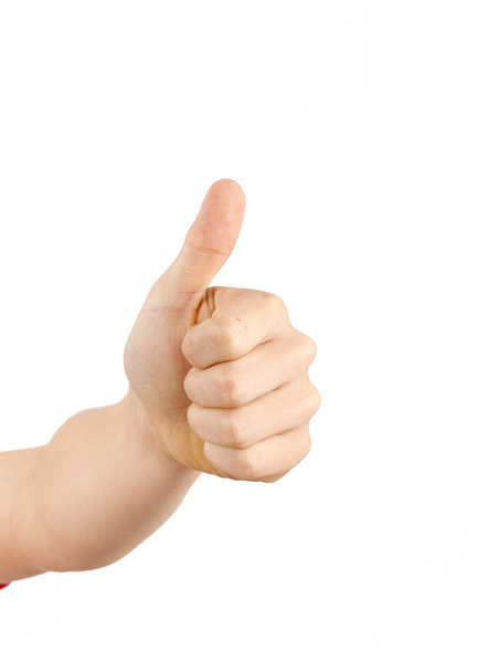 roztomilý chlapec dává palec nahoru znamení  - Fotografie, Obrázek