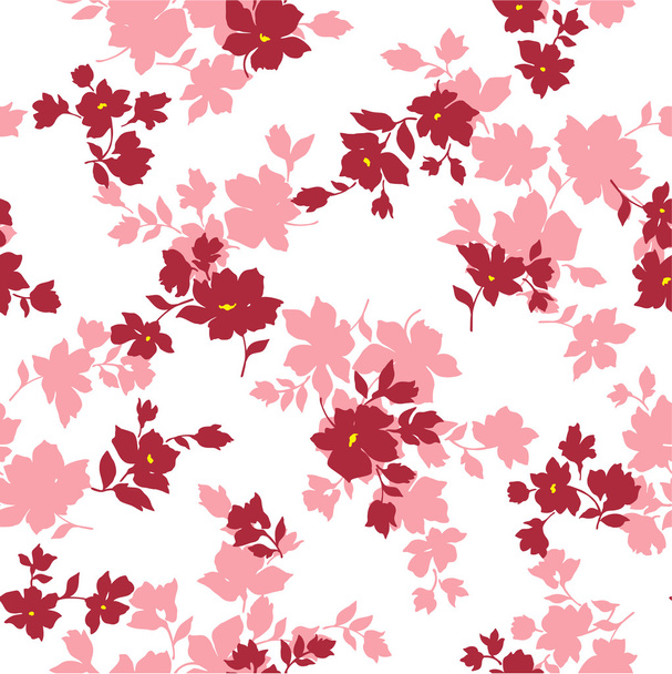 Seamless floral design - Vector, Imagen