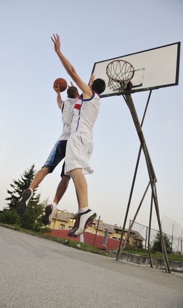 Streetball game at early morning - Photo, Image