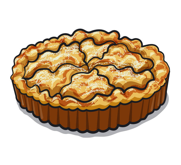 illustration of the baked apple pie - Vector, Image