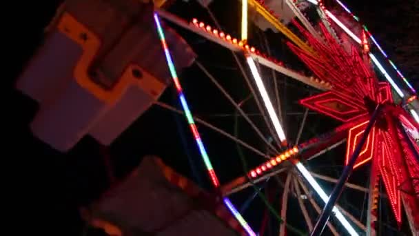 Ferris wheel at night - Footage, Video