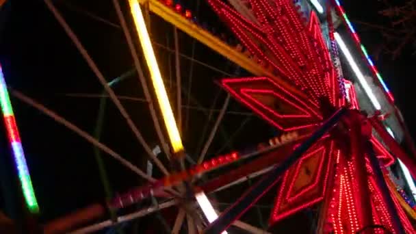 Ferris wheel at night - Footage, Video