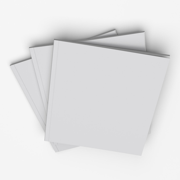 空白灰色 a4 サイズ カタログの山 - 写真・画像