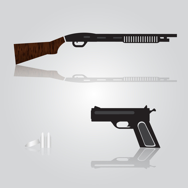 pistol and shotgun weapons eps10 - Vektor, obrázek
