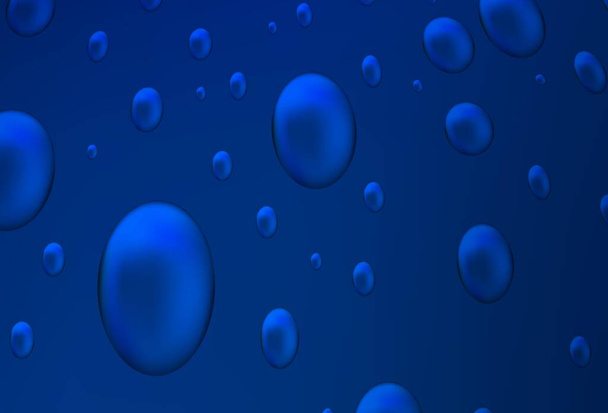Dark BLUE vektorové pozadí s bublinami. Rozmazaný dekorativní design v abstraktním stylu s bublinami. Zcela nová šablona pro vaši značku knihy. - Vektor, obrázek
