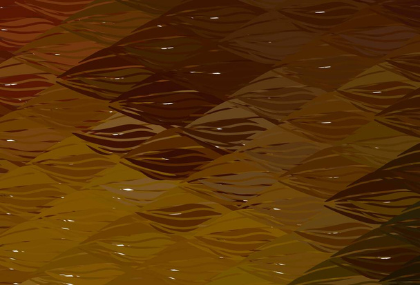 Dunkelgrüner, gelber Vektorhintergrund mit schiefen Linien. Eine umlaufende abstrakte Illustration mit Steigung. Elegantes Muster für ein Markenbuch. - Vektor, Bild