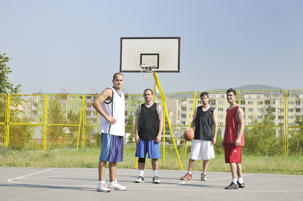 Streetball game at early morning - Foto, Imagen