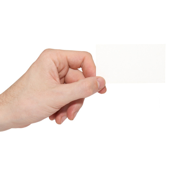 γκρι κάρτα κενό σε ένα χέρι - Φωτογραφία, εικόνα
