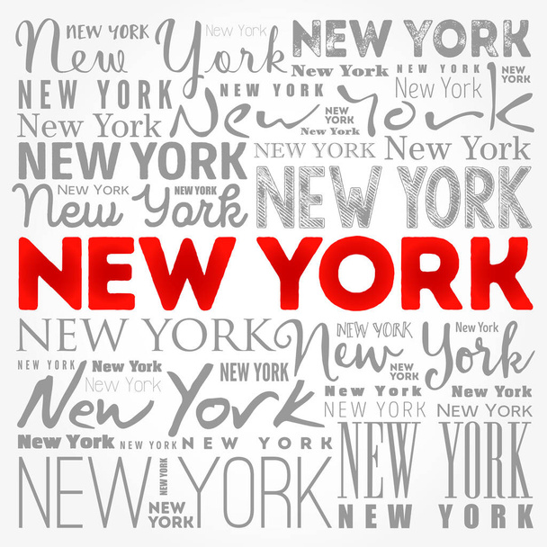 New York tapéta szó felhő, utazási koncepció háttér - Fotó, kép
