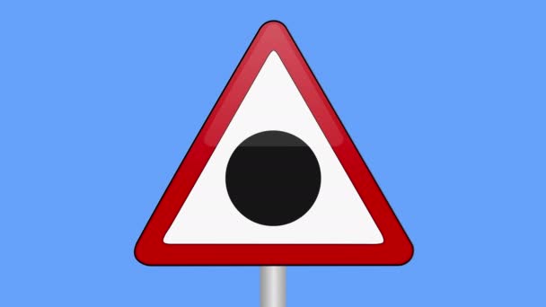 The international hazard or warning signs are recognizable symbols designed to warn about dangerous situations. - Footage, Video