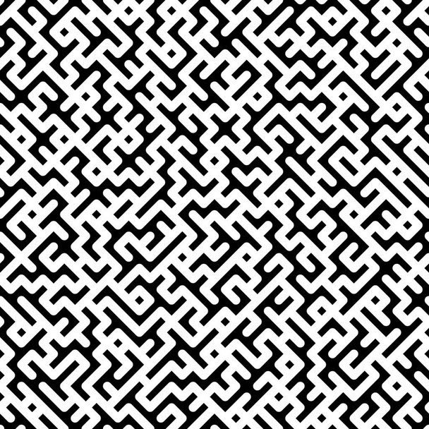 Minimalistic vector background. Trendy seamless Black And White shapes pattern - Vector, Image