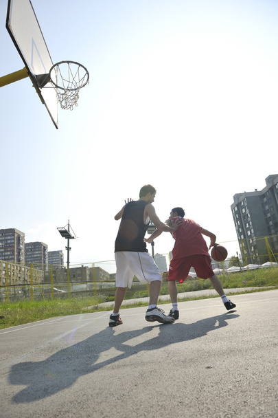 Streetball game at early morning - Photo, Image