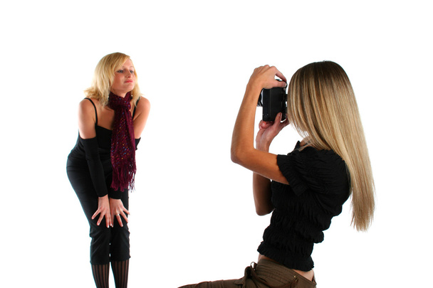 Photographer taking picture of a model - Photo, Image