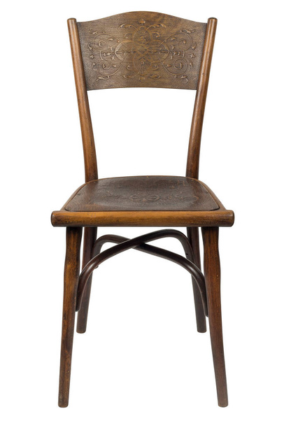 Cadeira Bentwood Viennese antigo isolado em branco. - Foto, Imagem