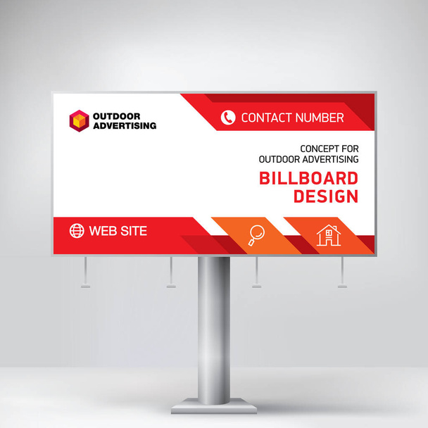 Стильный дизайн Billboard, творческая концепция размещения фотографий и текста - Вектор,изображение