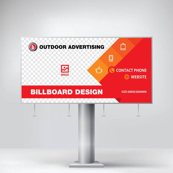 Стильный дизайн Billboard, творческая концепция размещения фотографий и текста - Вектор,изображение