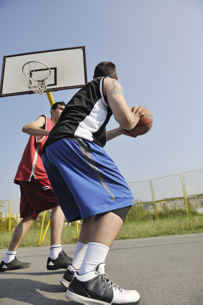 Streetball game at early morning - Foto, Bild