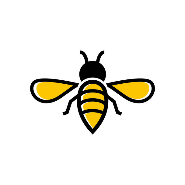 Icono de abeja plantilla de diseño vector ilustración aislada - Vector, Imagen