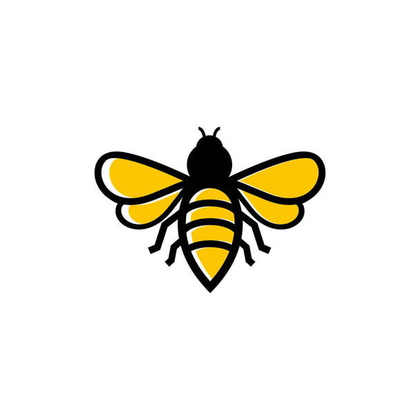Icono de abeja plantilla de diseño vector ilustración aislada - Vector, Imagen