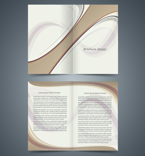 booklet template design  with strips, layout business brochure o - Vektor, obrázek