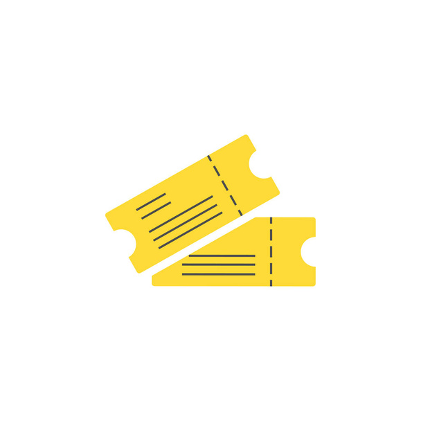 Ticketfarbe Symbol-Vektor. Einfaches Schild, gelbes Logo.  - Vektor, Bild