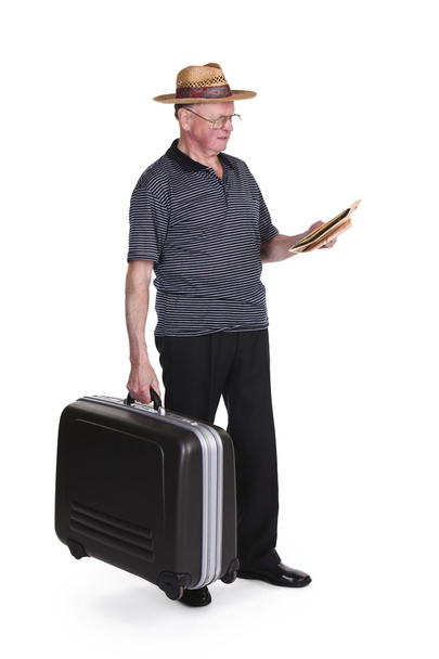 Senior man with bag - Foto, imagen