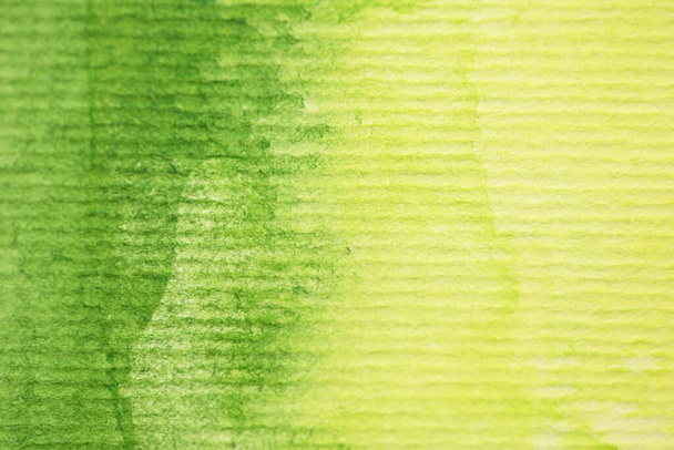 yellow and green watercolor background on textured paper - Foto, immagini