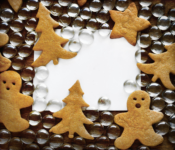 Gingerbread christmas tree cookies - Photo, Image
