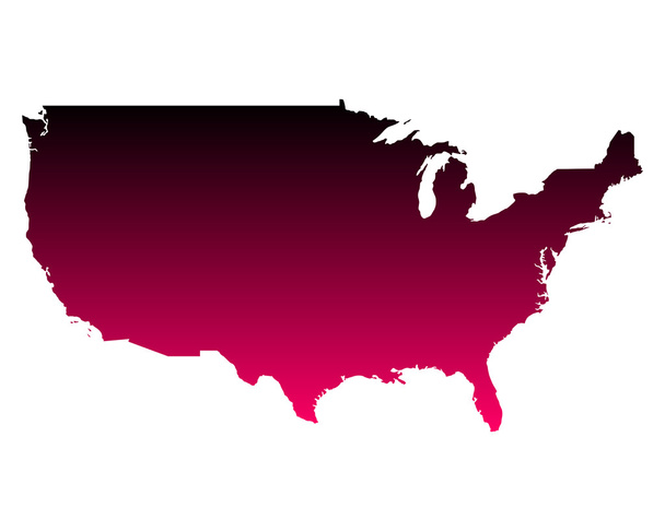 Χάρτης των ΗΠΑ - Διάνυσμα, εικόνα