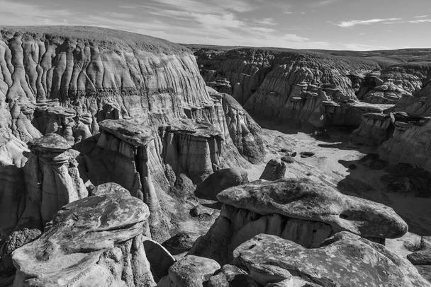 Weird sandstone formations created by erosion at Ah-Shi-Sle-Pah Wilderness Study Area in San Juan County near the city of Farmington, New Mexico.  - Photo, image