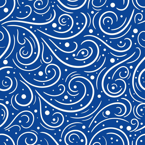 Seamless swirls pattern. Abstract vector illustration. Design for wallpaper, textile. - Vector, Image