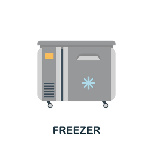 Icono del congelador. Ilustración simple de la colección de electrodomésticos de cocina. Icono del congelador monocromático para diseño web, plantillas e infografías. - Vector, imagen