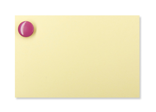 Pushpin on a yellow note - Photo, Image