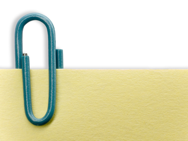 Paperclip on a note - Foto, Imagem