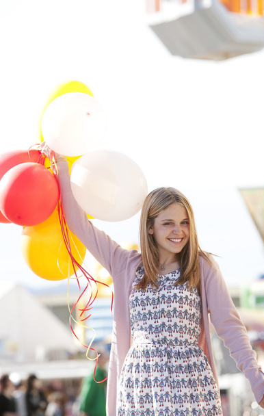 Teenage girl holding balloons - Foto, Imagem