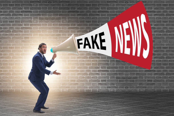 Fake news concept in information manipulation concept - Zdjęcie, obraz