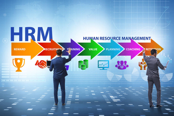 HRM - Human resource management concept with businessman - Photo, Image