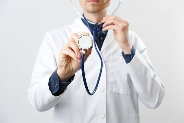 Portrait of doctor with stethoscope - Fotoğraf, Görsel