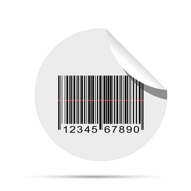 barcode αυτοκόλλητο εικονογράφηση - Διάνυσμα, εικόνα