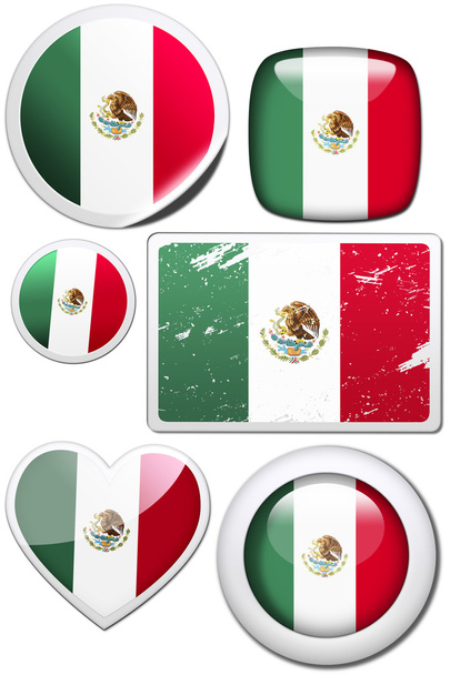 Set von Aufklebern und Knöpfen - Mexiko  - Foto, Bild