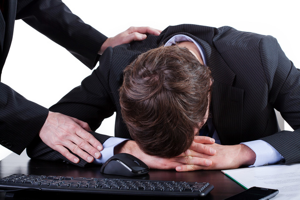 Depressed businessman at work - Photo, Image