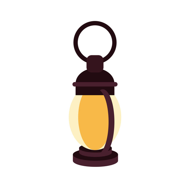 kerosene lamp light isolated icon - Vector, Image