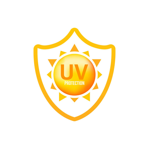 UV-Strahlung, tolles Design für jeden Zweck. Warnsymbol Gefahr. Pfeil-Symbol. UV-Strahlung für die Konzeption. - Vektor, Bild