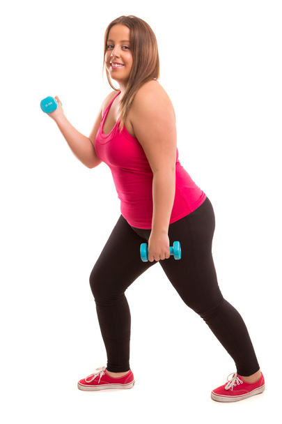 Large Woman exercising - Valokuva, kuva