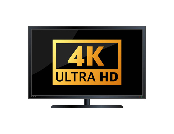 4k ultrahd, 2k quadhd, 1080 full hd en 720 hd afmetingen van de video. - Vector, afbeelding