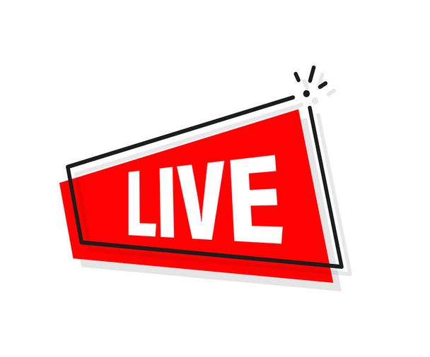 Live icon, great design for any purposes. Live stream sign. Digital background. Vector illustration. - Vector, Image