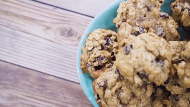 homemade chocolate chip cookies close up  - Footage, Video